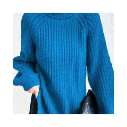 Womens Mock Turtleneck Sweater Knit Oversized Pullover Casual Loose Long Sleeve Tops