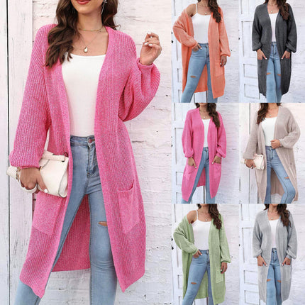 Fall Cardigan for Women Lantern Sleeve Spring Knit Cardigans Sweaters