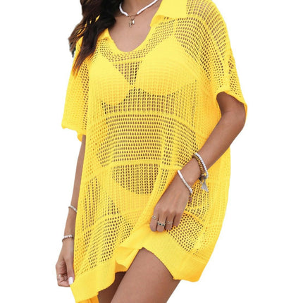 Women Crochet Hollow Out Bikini Bathing Suit Coverup Knit Beach Dress