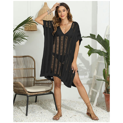 Crochet Swimsuit Coverups for Women Hollow Out Bathing Suit Cover Up Summer Dress