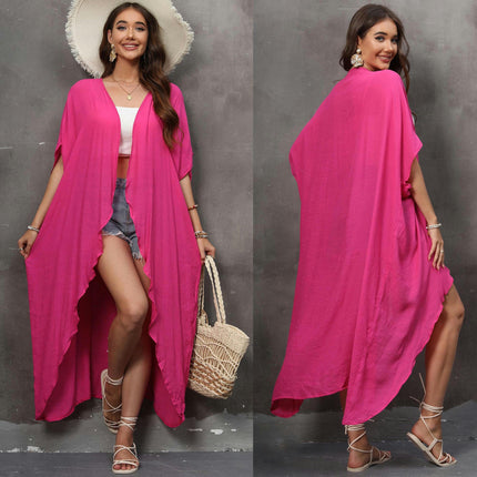 Women's Summer Long Flowy Kimono Cardigans Beach Cover Ups