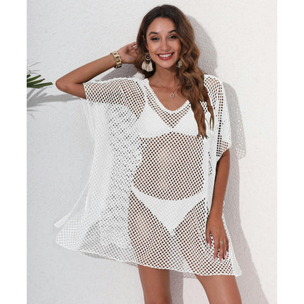 Women's Summer Crochet Beach Bikini Swimsuit Hollow Out Cover Up Dress