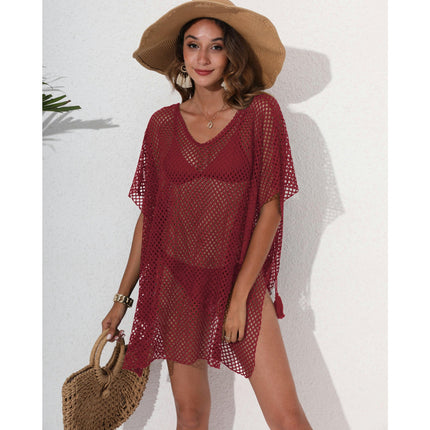 Women's Summer Crochet Beach Bikini Swimsuit Hollow Out Cover Up Dress