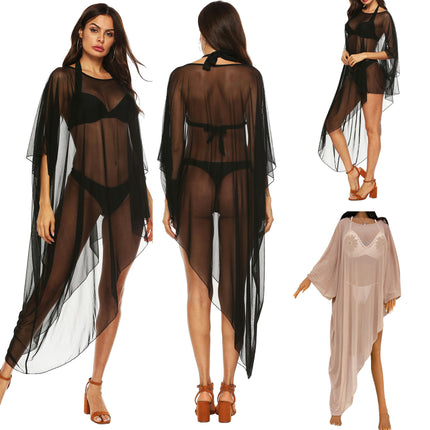 Womens Mesh Beachwear Cover Up Beach Bikini Swimsuit Cover-ups Dress