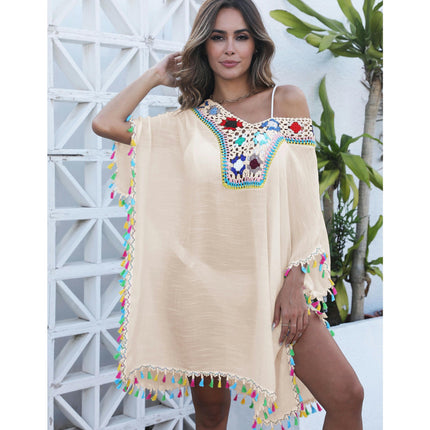 Womens Crochet Swimsuit Cover Up Beach Swimwear Tassel Coverups