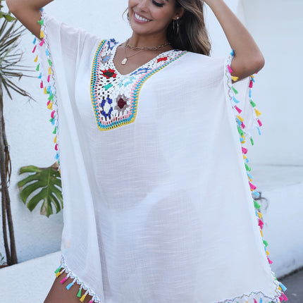 Womens Crochet Swimsuit Cover Up Beach Swimwear Tassel Coverups