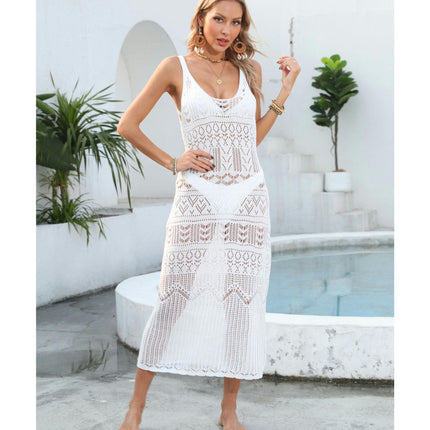 Women's Crochet Bathing Suit Hollow Out for Beach Swimwear Cover Ups Beach Dresses