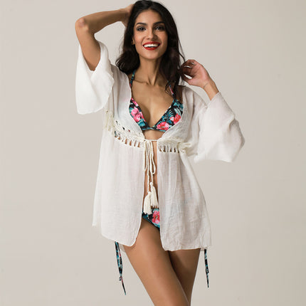 Women's Swimwear Cover Ups Open Front Beach Bikini Swimsuit Cardigan Cover Up Beachwear