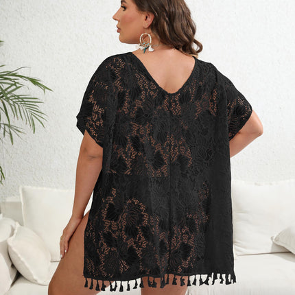 Women's Swimsuit Beach Cover Up Lace Bikini Beachwear Tassel Coverups