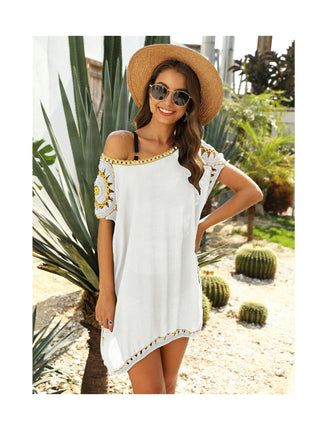 Swimsuit Coverup for Women Crochet Dress Cut Out Bikini Cover Ups