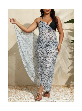 Womens Cover Ups Beach Spaghetti Strap Sarongs Beach Backless Wrap Midi Dresses