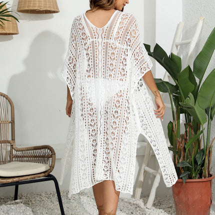 Swimsuit Coverup for Women Beach Hollow Out Crochet Open Front Bikini Cardigan Cover Ups