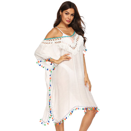 Womens Swimsuits Cover Ups Tassel Crochet Beach Bikini Wear Coverups Dress