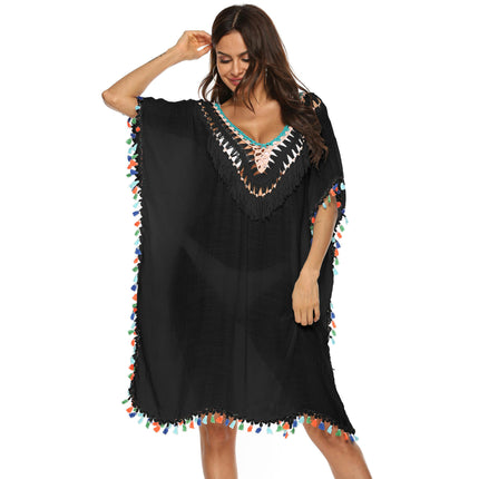 Womens Swimsuits Cover Ups Tassel Crochet Beach Bikini Wear Coverups Dress