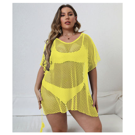 Women's Plus Size Bathing Suit Cover Up for Beach Pool Swimwear Crochet Dress