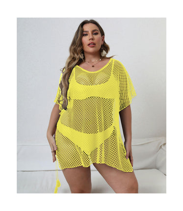 Women's Plus Size Bathing Suit Cover Up for Beach Pool Swimwear Crochet Dress