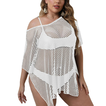 Women's Plus Size Bathing Suit Cover Up for Beach Pool Swimwear Crochet Dress