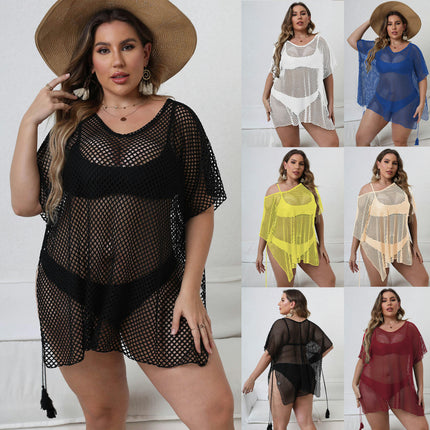 Women's Plus Size Bathing Suit Cover Up for Beach Pool Swimwear Crochet Dress