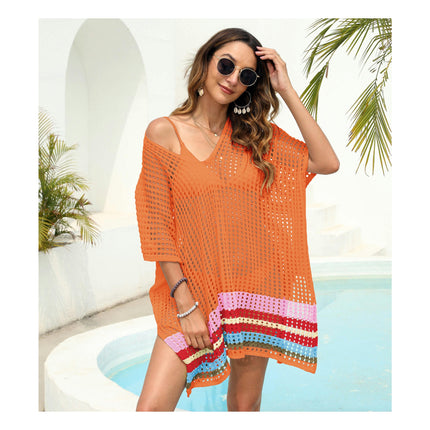 Womens Beach Cover Up Hollow Out Crochet Swimsuit Coverups Bikini Beachwear Dress