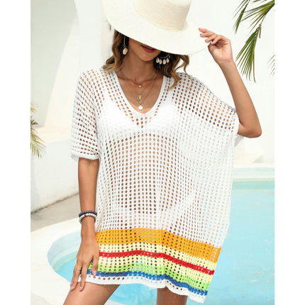 Womens Beach Cover Up Hollow Out Crochet Swimsuit Coverups Bikini Beachwear Dress