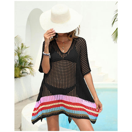 Womens Beach Cover Up Hollow Out Crochet Swimsuit Coverups Bikini Beachwear Dress