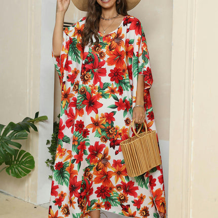 Kaftan Dresses for Women Summer Beach Dress Print Swimsuit Cover Ups