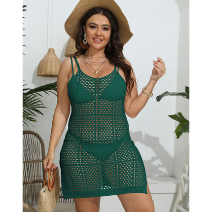 Womens Swimwear Cover Ups Summer Crochet Hollow Out Knit Bathing Suit Beach Dresses