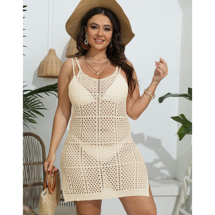 Womens Swimwear Cover Ups Summer Crochet Hollow Out Knit Bathing Suit Beach Dresses