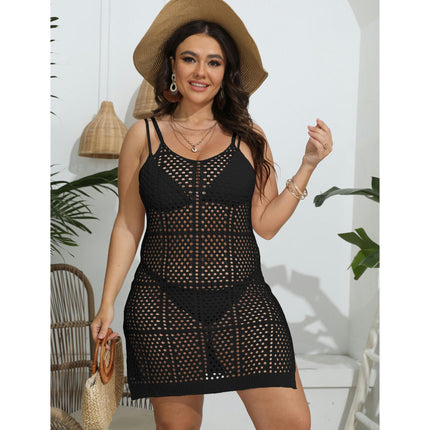 Womens Swimwear Cover Ups Summer Crochet Hollow Out Knit Bathing Suit Beach Dresses