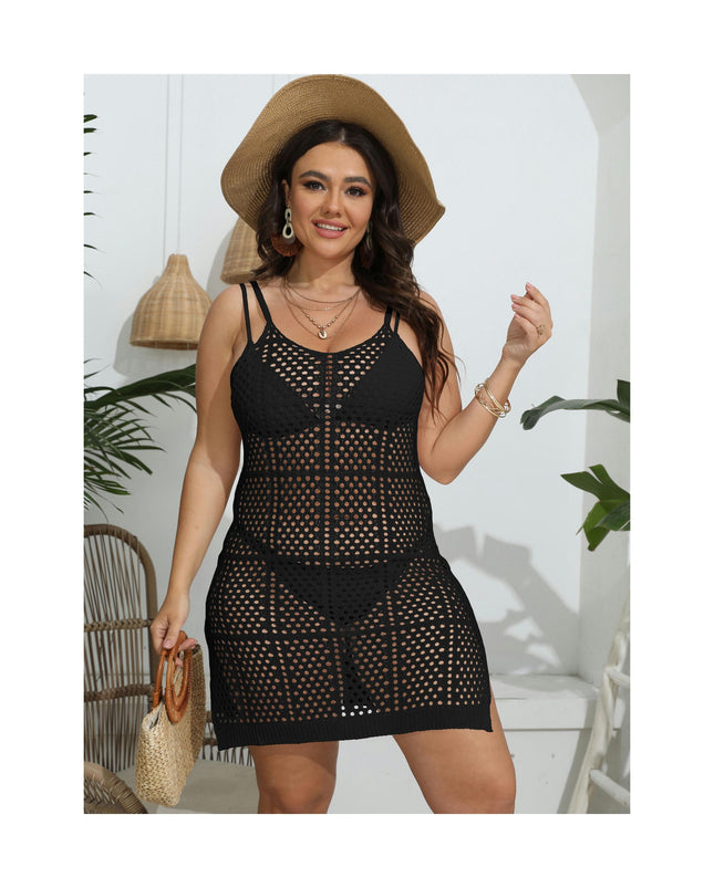 Womens Swimwear Cover Ups Summer Crochet Hollow Out Knit Bathing Suit Beach Dresses