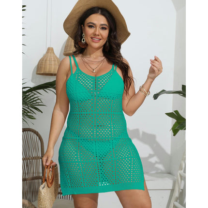 Womens Swimwear Cover Ups Summer Crochet Hollow Out Knit Bathing Suit Beach Dresses