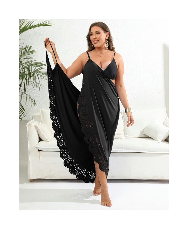 Womens Cover Ups Beach Spaghetti Strap Sarongs Beach Backless Wrap Dresses