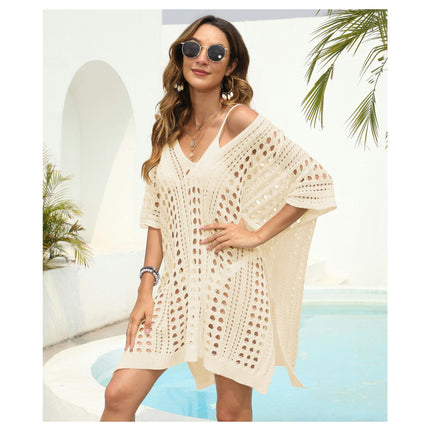 Womens Beach Cover Up Hollow Out Crochet Swimsuit Bikini Coverups Dress