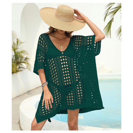 Womens Beach Cover Up Hollow Out Crochet Swimsuit Bikini Coverups Dress