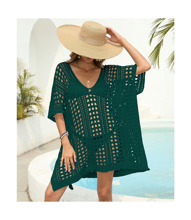 Womens Beach Cover Up Hollow Out Crochet Swimsuit Bikini Coverups Dress