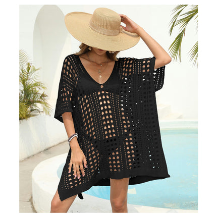 Womens Beach Cover Up Hollow Out Crochet Swimsuit Bikini Coverups Dress