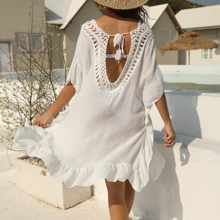 Swimsuits Cover Up for Women Crochet Hollow Out Bathing Suit Coverups Dress