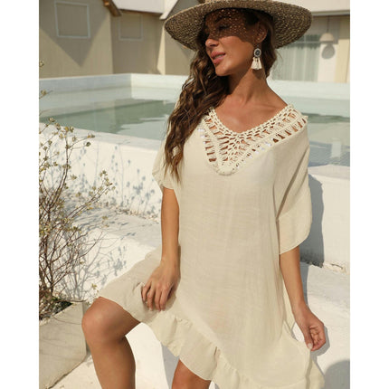 Swimsuits Cover Up for Women Crochet Hollow Out Bathing Suit Coverups Dress