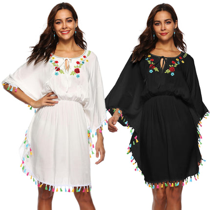 Bathing Suit Cover Ups for Women Tassel Cover Up Dress Bikini Beach Wear