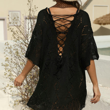 Women Knitted Crochet Hollow Out Beach Dress Bikini Cover Ups