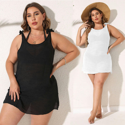 Plus Size Beach Cover Up for Women Sleeveless Bikini Swimsuit Cover Up Dress