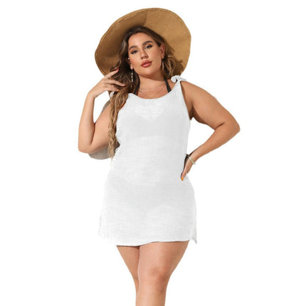 Plus Size Beach Cover Up for Women Sleeveless Bikini Swimsuit Cover Up Dress