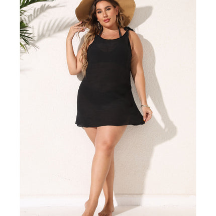 Plus Size Beach Cover Up for Women Sleeveless Bikini Swimsuit Cover Up Dress