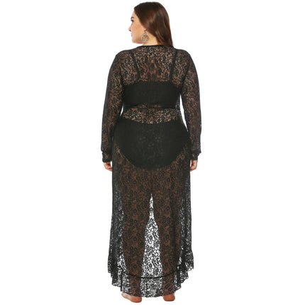 Women Beach Cover Up Lace Plus Size Bikini Swimsuit Bathing Suit Cover Ups