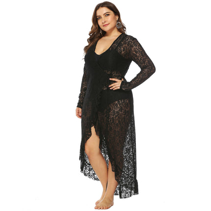 Women Beach Cover Up Lace Plus Size Bikini Swimsuit Bathing Suit Cover Ups