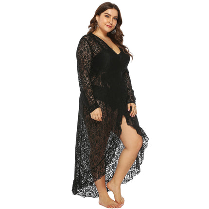 Women Beach Cover Up Lace Plus Size Bikini Swimsuit Bathing Suit Cover Ups