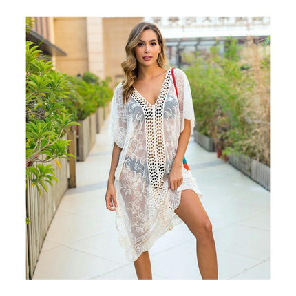 Women's Lace Swimsuit Bathing Suit Cover Ups Hollow Out Bikini Beach dress