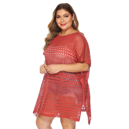 Women's Plus Size Bathing Suit Cover Up Beach Pool Swimwear Crochet Dress