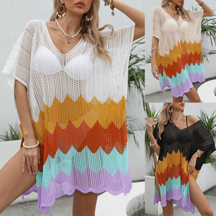 Women's Bathing Suit Cover Up for Beach Pool Swimwear Loose Crochet Knit Dress