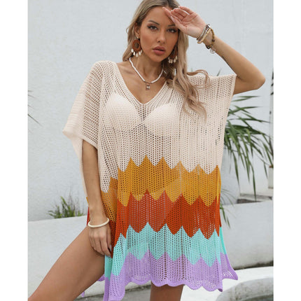 Women's Bathing Suit Cover Up for Beach Pool Swimwear Loose Crochet Knit Dress